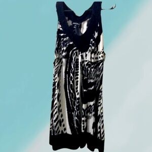 Fashion Bug Black and white silky dress